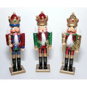 10" Sequined King Nutcrackers