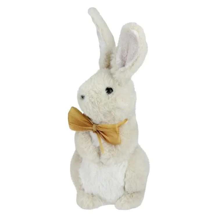 11.5" Beige Plush Standing Easter Bunny Rabbit Boy Spring Figure