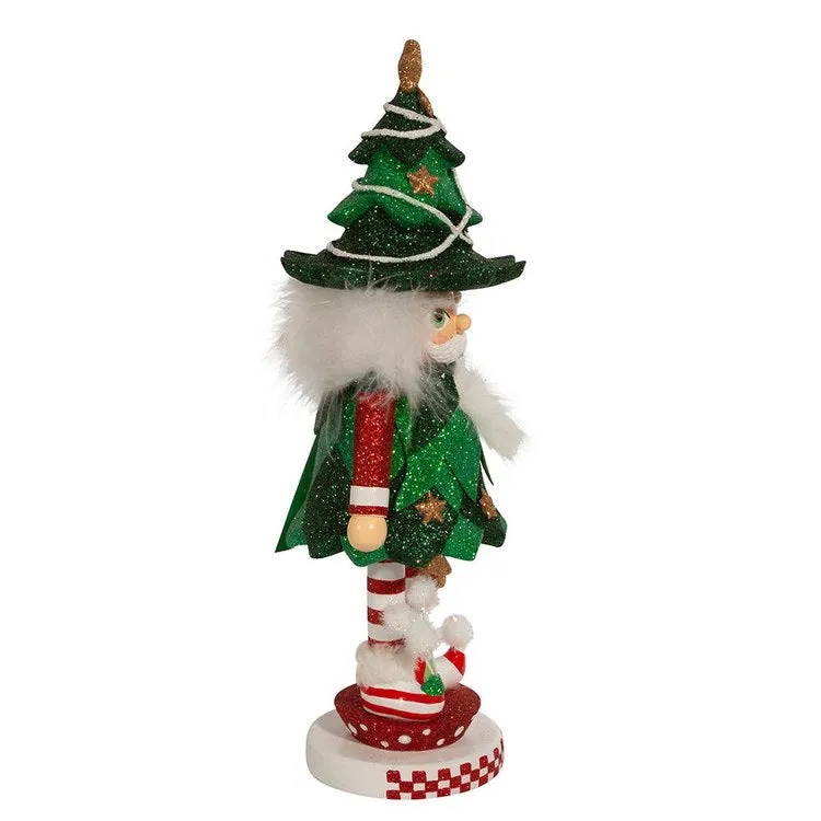 12.5" Hollywood Jolly Tree Christmas Hat Nutcracker