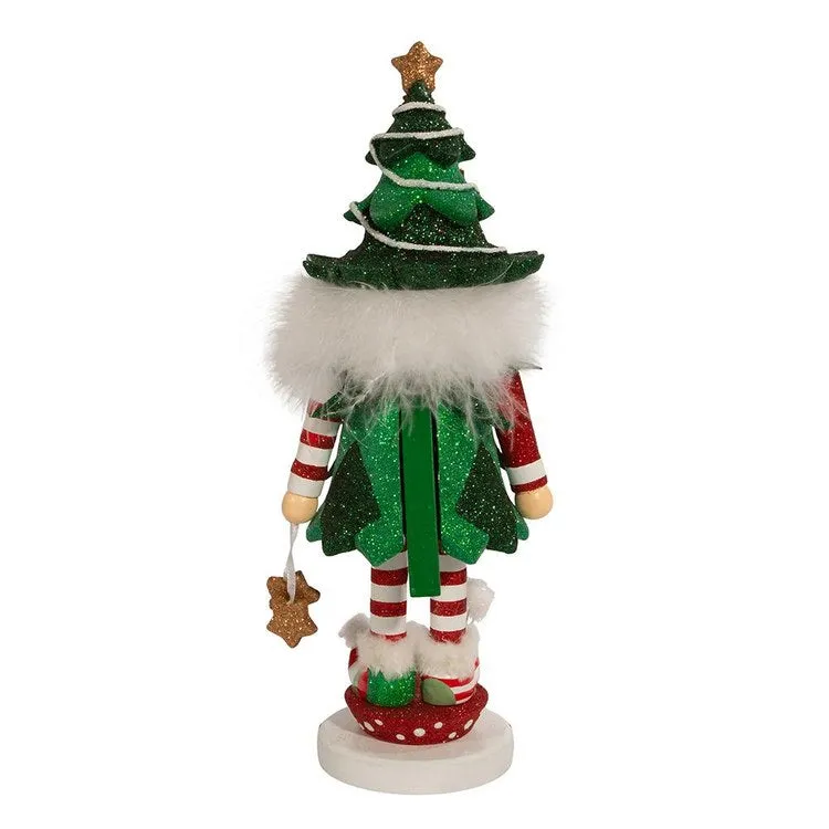 12.5" Hollywood Jolly Tree Christmas Hat Nutcracker