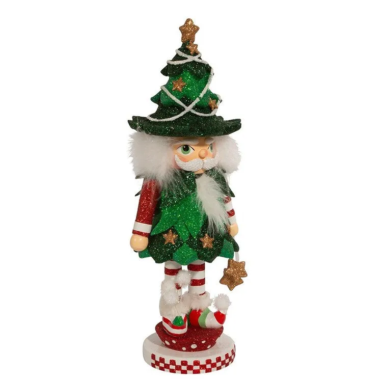 12.5" Hollywood Jolly Tree Christmas Hat Nutcracker