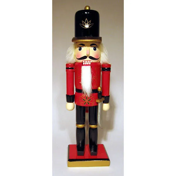 12" Classic Red & Black Nutcracker