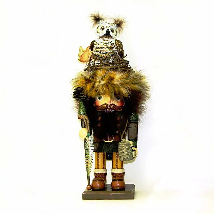 16" Hollywood Woodsman Nutcracker with Owl Hat