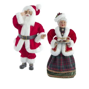 16" Kringle Klaus Mr. and Mrs. Claus, 2-Piece Set