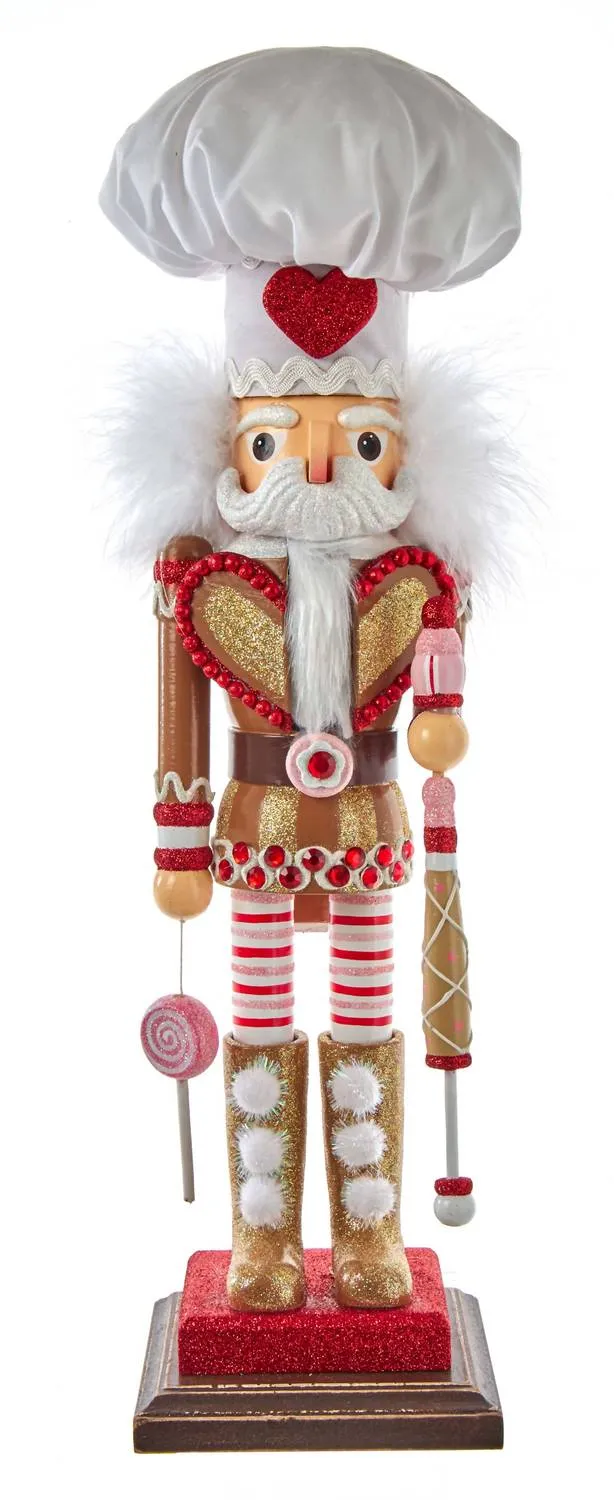 18“ Hollywood Gingerbread Chef Nutcracker In Multi