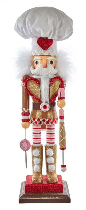 18“ Hollywood Gingerbread Chef Nutcracker In Multi