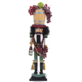 18.9" Hollywood Wine Barrel Hat Nutcracker