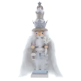 18" Hollywood White Fur King Nutcracker