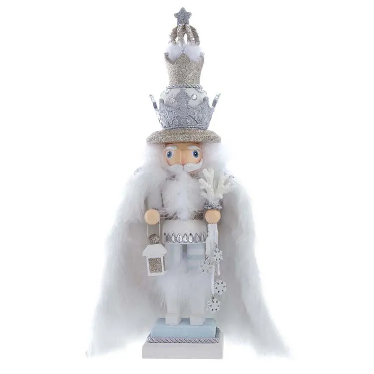 18" Hollywood White Fur King Nutcracker