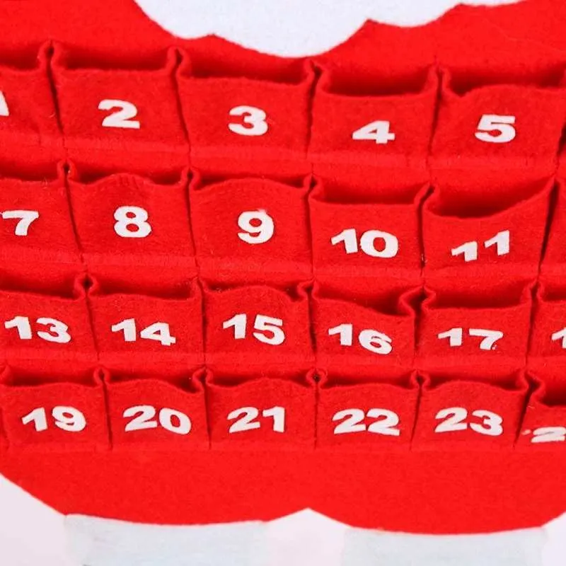 1PC Fabric Felt Advent Calendar Santa Elk Snowman Christmas