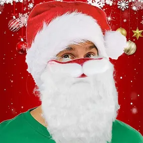 2-Piece: Adult Funny Cosplay Santa Claus Mask Face