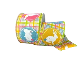 2.5" Pastel Scrapbook Bunny Easter Ribbon