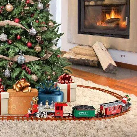 52-Piece Set: Santa's Choo Choo Electric Train with Working Light and Sound