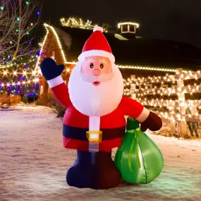 6' Ft Happy Santa Holiday Inflatable