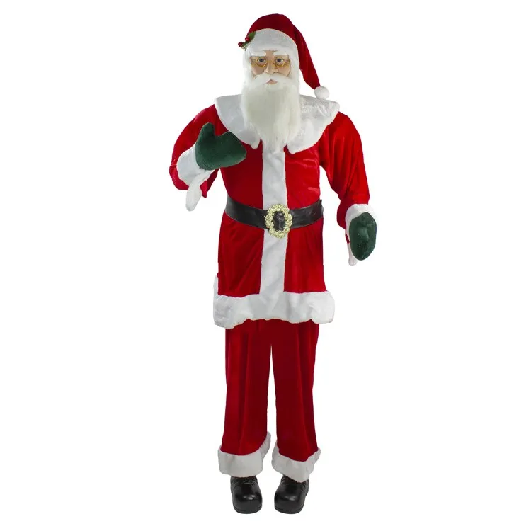 6' Red Huge Life Size Plush Standing Santa Claus Christmas Decor
