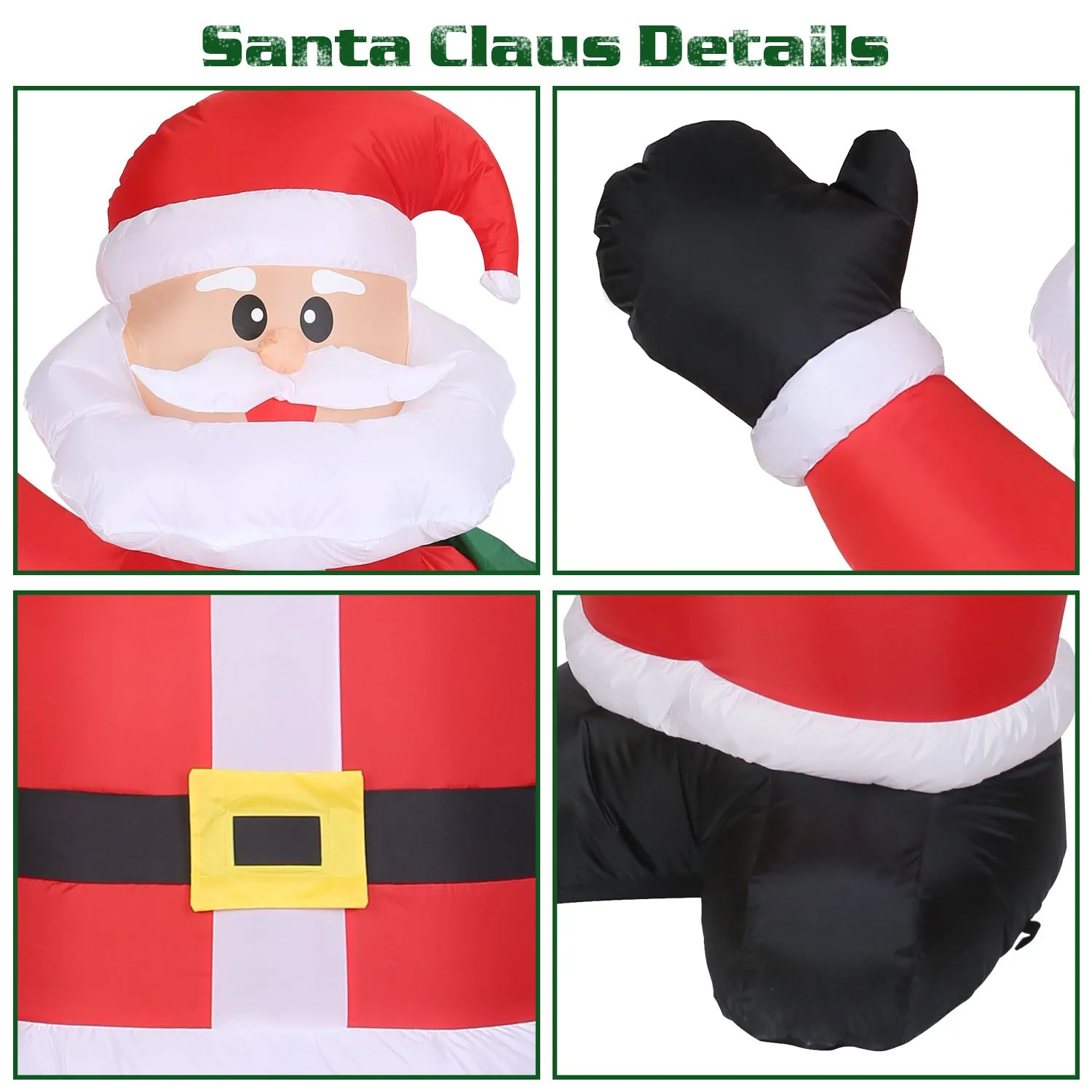 6.4ft Inflatable Christmas Giant Santa Claus