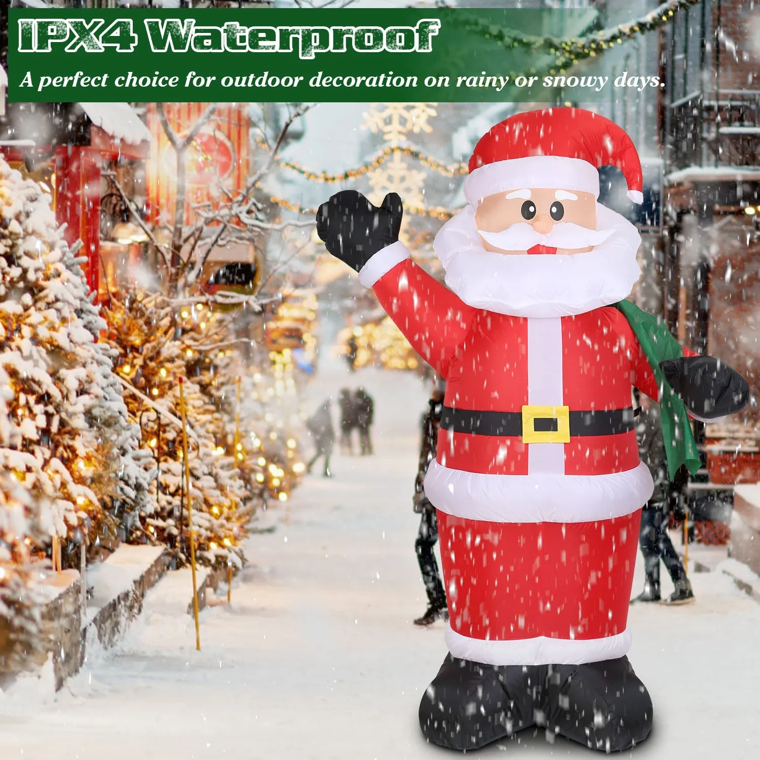 6.4ft Inflatable Christmas Giant Santa Claus