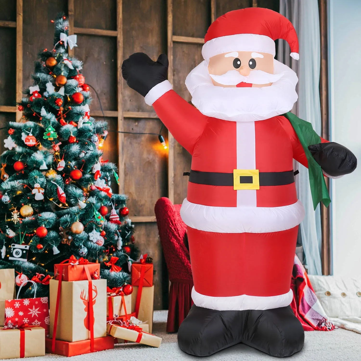 6.4ft Inflatable Christmas Giant Santa Claus