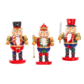 8" Chubby Soldier and King Nutcrackers, 6 Assorted