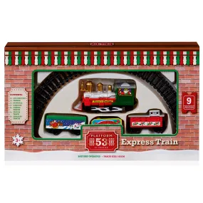 9pc Battery Operated Christmas Train Set