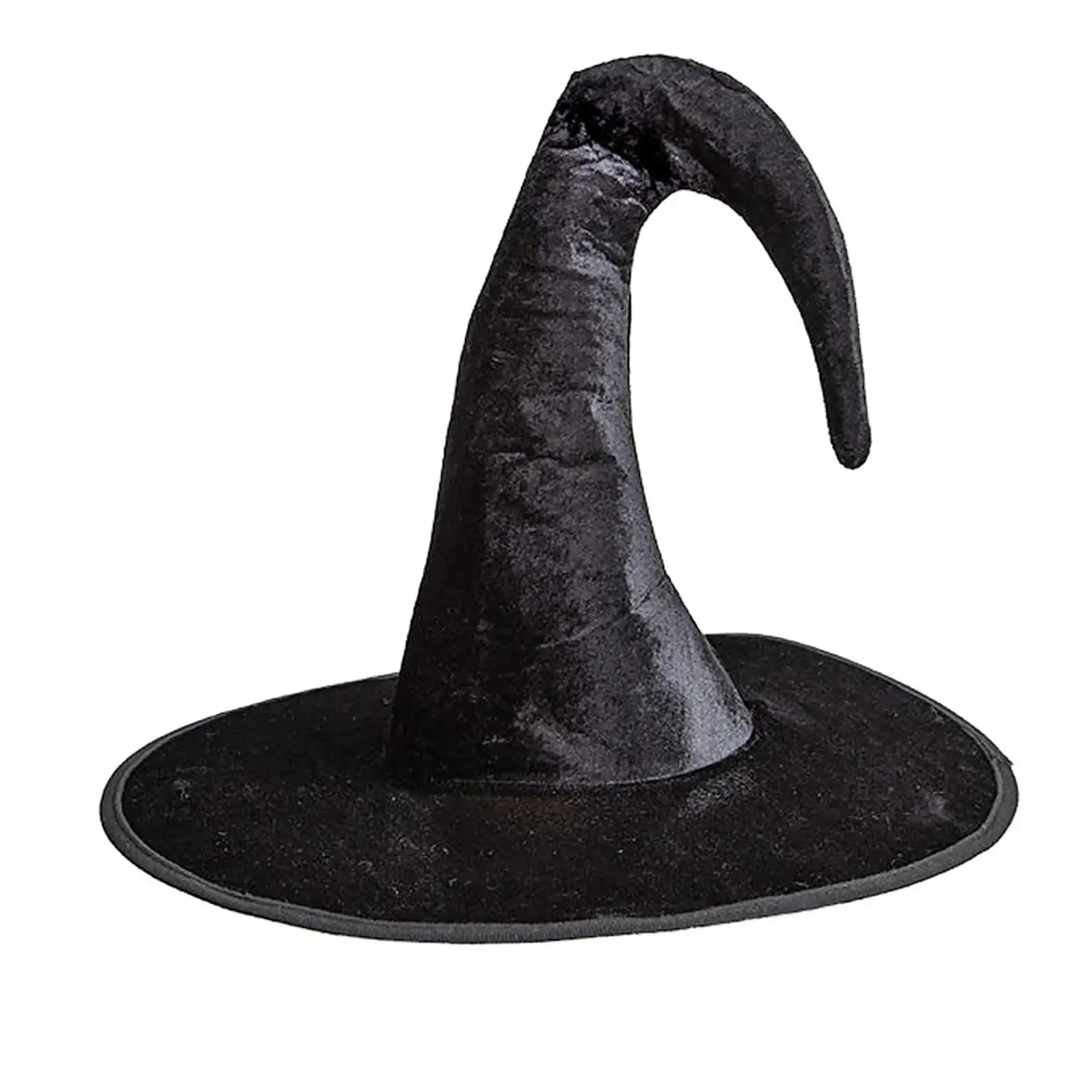 Adults Witch Hat Deluxe Black Velvet Party Fancy Dress