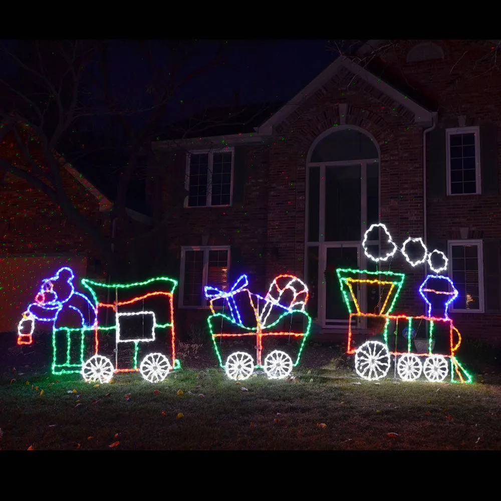 Animated LED Christmas Train Set