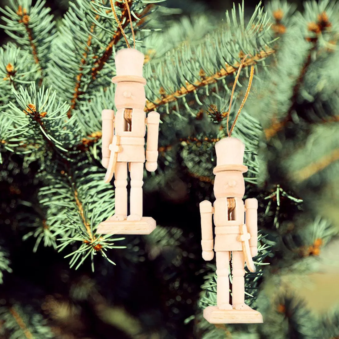 Assorted DIY Unfinished Wood Nutcrackers for Holiday Crafts and Décor, Set of 6