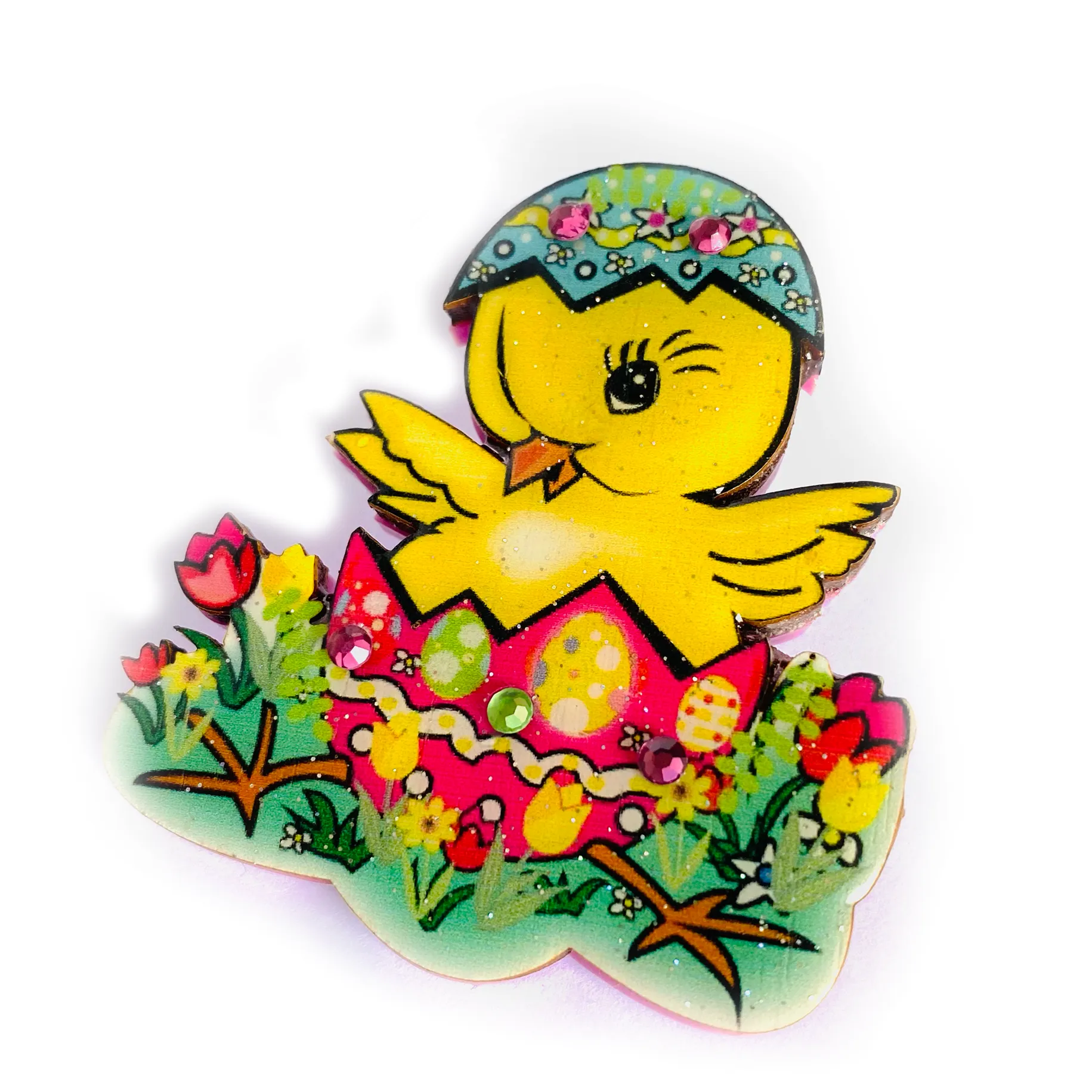 Benny the Easter Chick Brooch by Rosie Rose Parker