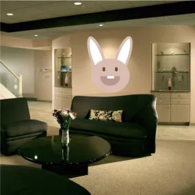 Big Smile Easter Bunny Head Sticker