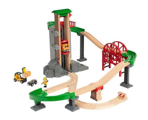 BRIO Set Lift and Load Warehouse Set 32pcs Large Set Best Seller 3yrs  (Bulky Item)