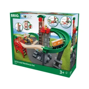 BRIO Set Lift and Load Warehouse Set 32pcs Large Set Best Seller 3yrs  (Bulky Item)