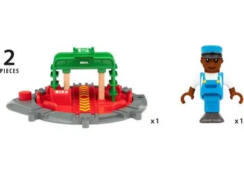 BRIO - TURNTABLE & FIGURE: 2 PIECES