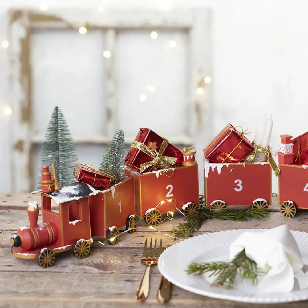 Carriage For Train Light Wood 9.5x21.5x6.5cm Decor Birthday Advent Christmas Gift