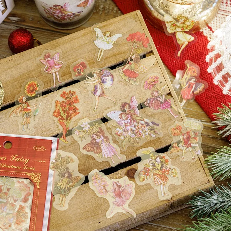 Christmas Clear Transparent Stickers - Angel, Lady, Fairy, Santa Claus, Girl, Pet