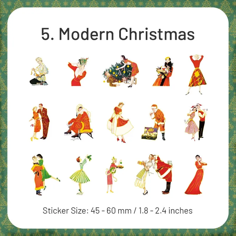 Christmas Clear Transparent Stickers - Angel, Lady, Fairy, Santa Claus, Girl, Pet