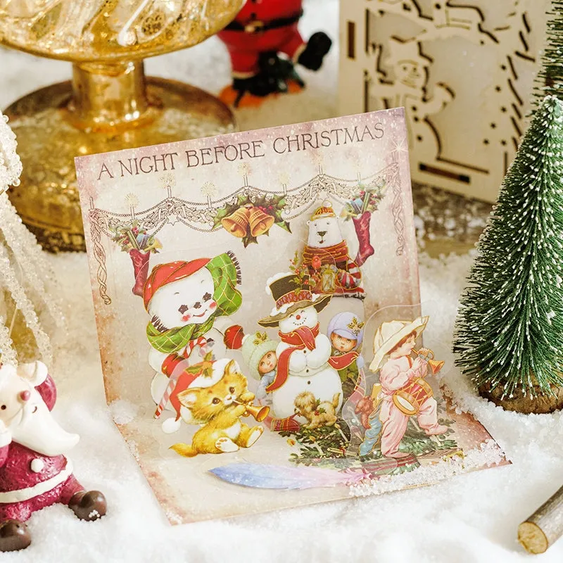 Christmas Clear Transparent Stickers - Angel, Lady, Fairy, Santa Claus, Girl, Pet