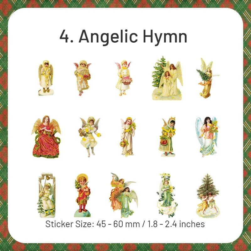 Christmas Clear Transparent Stickers - Angel, Lady, Fairy, Santa Claus, Girl, Pet