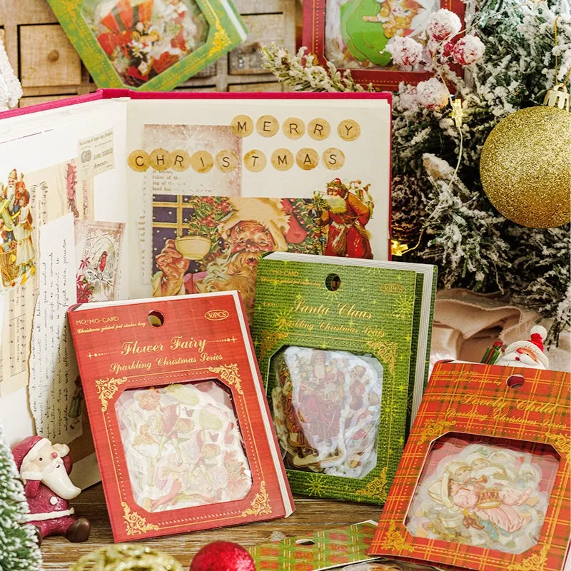 Christmas Clear Transparent Stickers - Angel, Lady, Fairy, Santa Claus, Girl, Pet