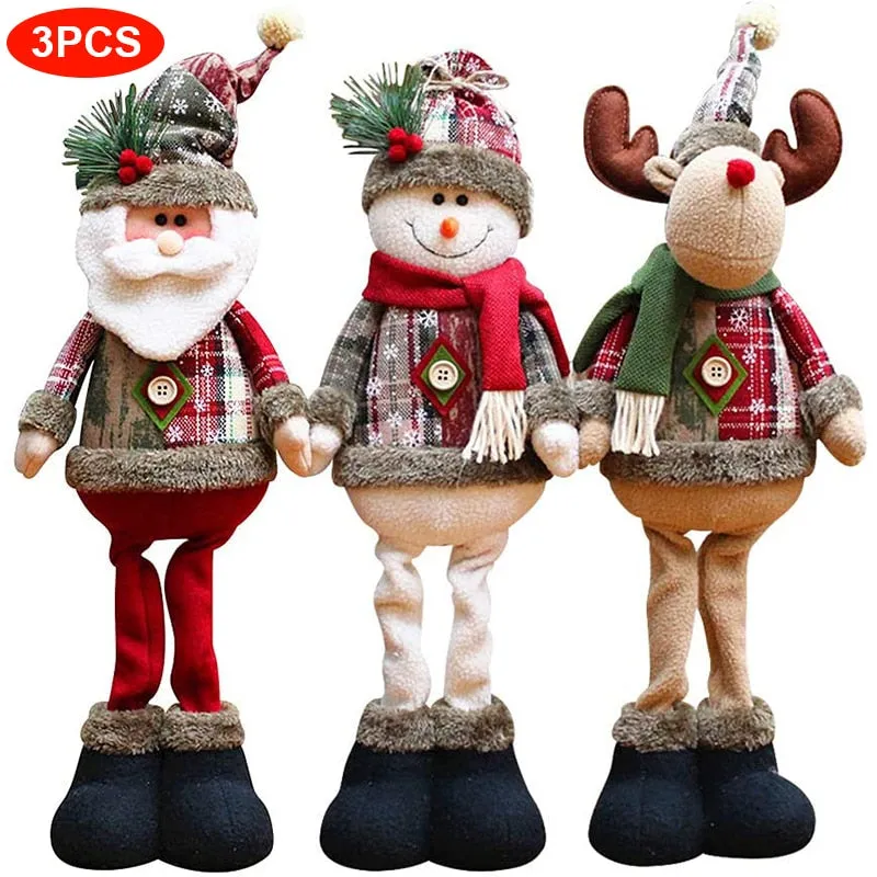 Christmas Dolls Tree Decor New Year Ornament Reindeer