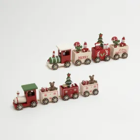 Christmas Wood Trains Set of 2