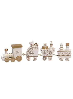 Christmas Wooden Train, Colorful Decor for Christmas Holiday Party Decorations