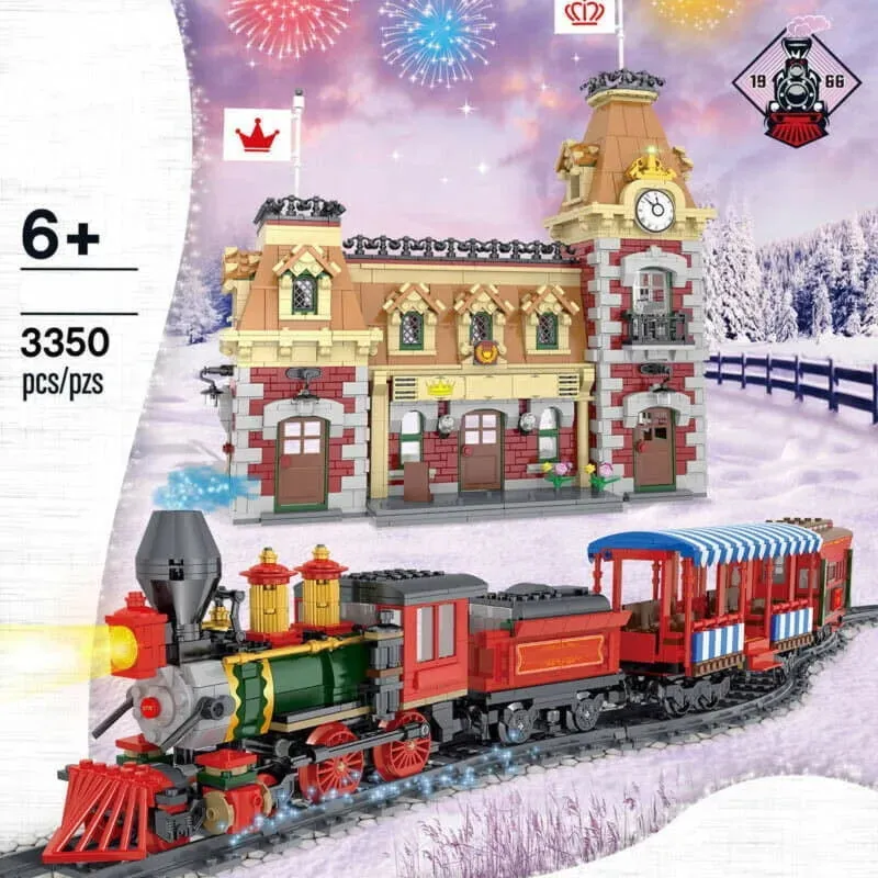 City Street MOC RC Motorized Train Station Bricks Toys