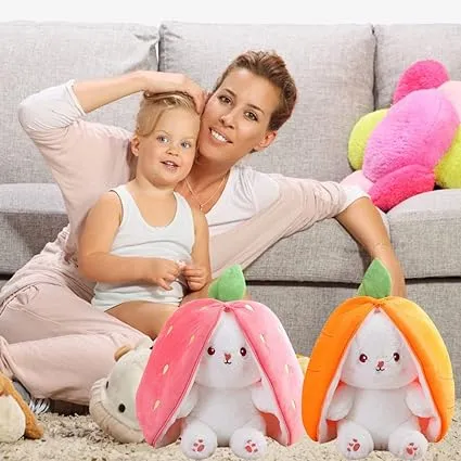 Cutest bunny ever, Easter Bunny Plush Toy, Strawberry Pillow Plush