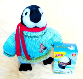 Easter Bunny Hoppity Penguin With Egg Hatchling (10" Tall)