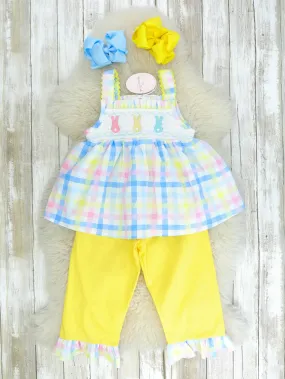 Easter Bunny Pastel Smocked Outfit