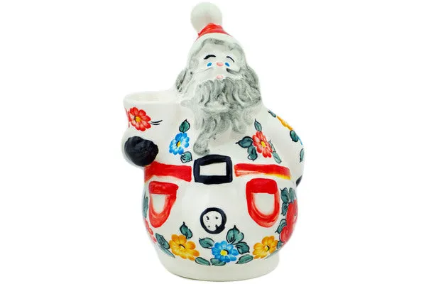faience 8" Santa Claus Figurine Little Flower Patch