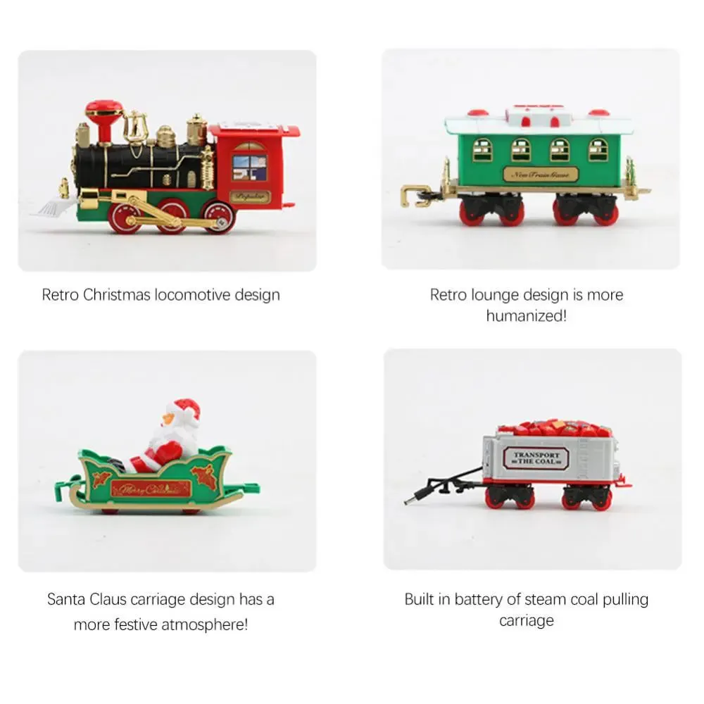 Festive Christmas Electric Train Set with Lights & Sounds for Kids