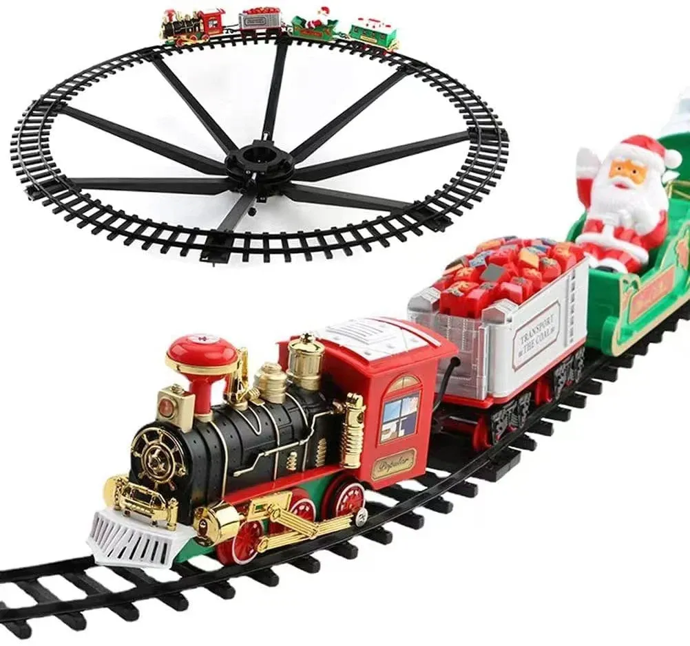 Festive Mini Electric Train Set with Track - Perfect for Kids' Christmas