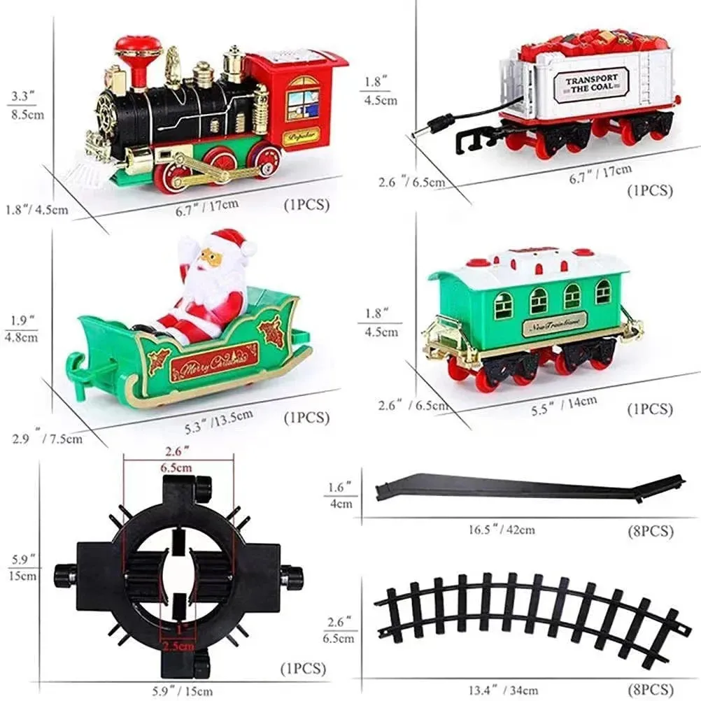 Festive Mini Electric Train Set with Track - Perfect for Kids' Christmas