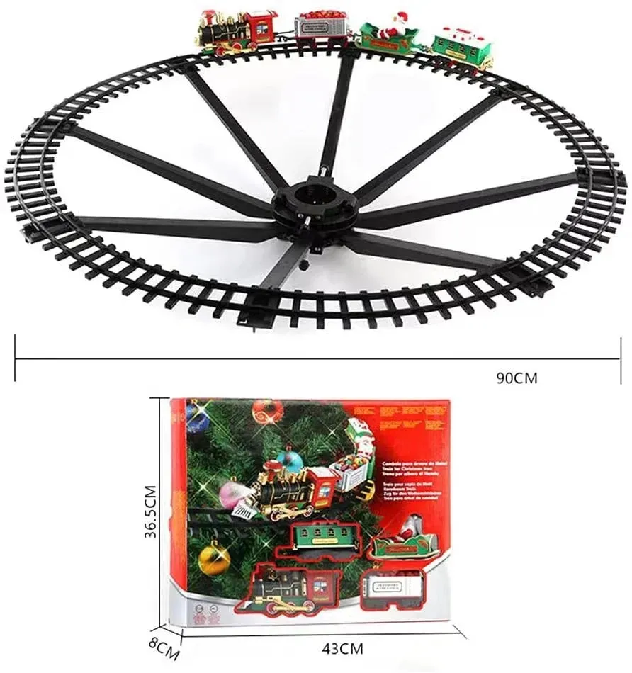 Festive Mini Electric Train Set with Track - Perfect for Kids' Christmas